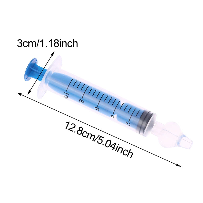 10ML Baby Syringe Silicone Nasal Aspirator Nasal For Baby Infant Safe Nasal Washer Needle Tube Cleaner Newborns Nose Cleaner