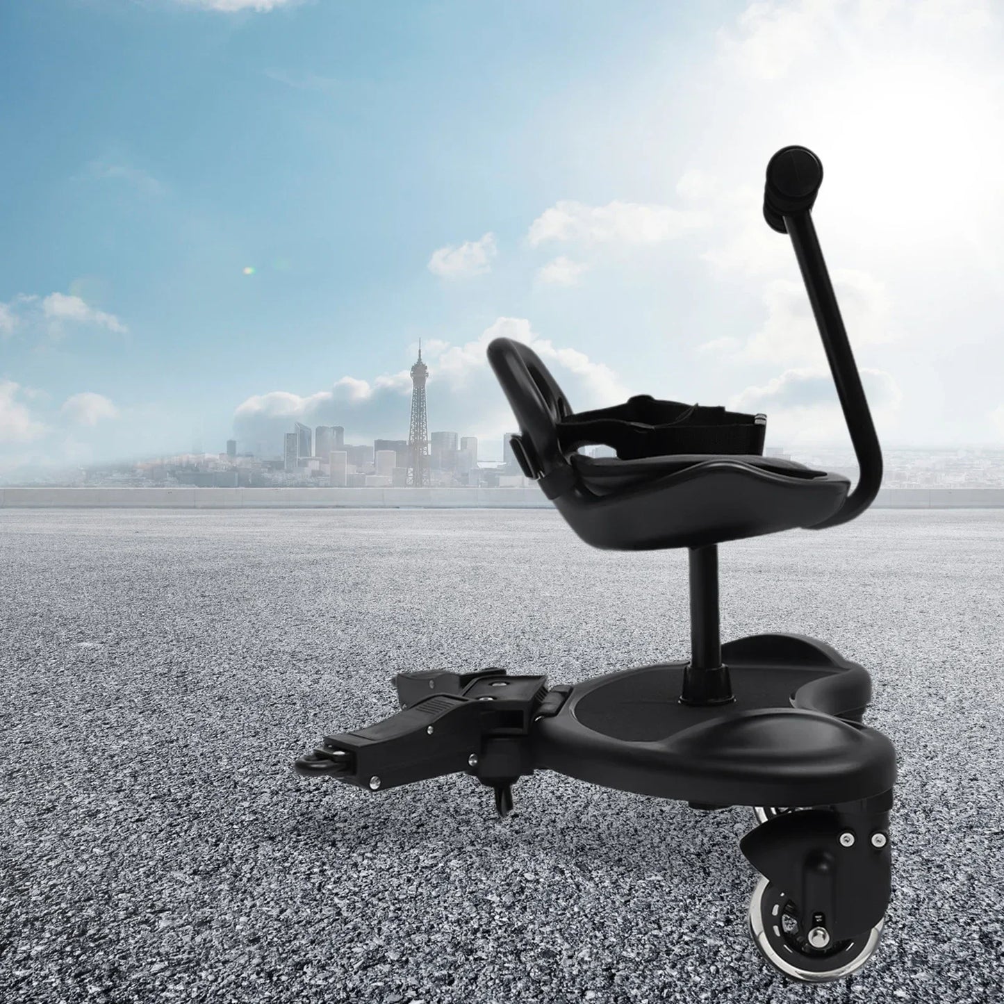 Universal 2-in-1 Stroller Board,Child Rider Stroller Attachment with Detachable Seat Standing Board, Holds Children Up To 44lbs