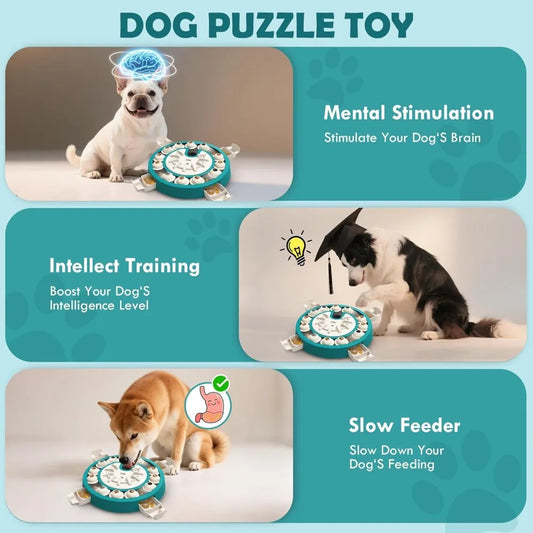 Dog Puzzle Toy, Level 3 in 1 Adjustable Difficulty，Mental Stimulation Training