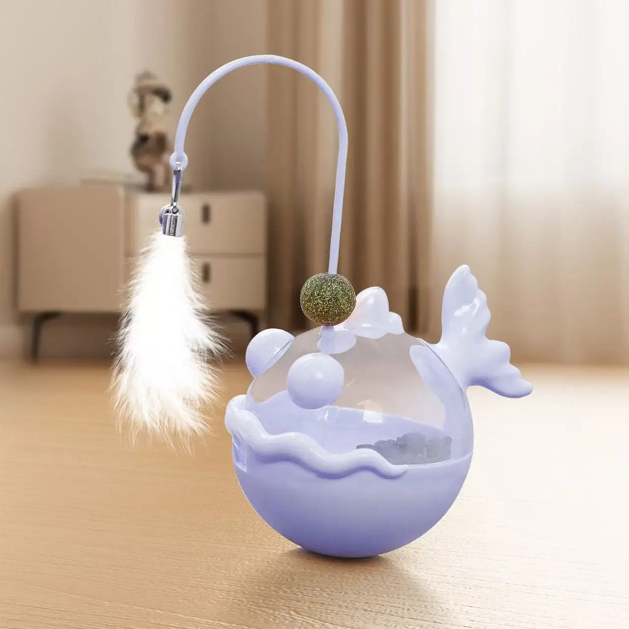 Pet Cat Rolling Toy Ankang Fish Teasing Cat Stick Self Entertainment Relaxation Interaction Leaking Cat Shaking Out Food Mint