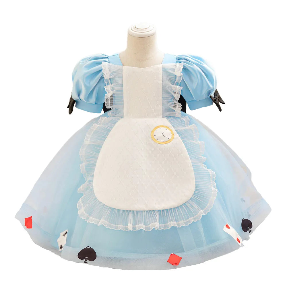 Princess Dress for Baby Girl Children Performance Clothing Baby Birthday Party Puffy Dress With Headband Christmas Costume 6M-3Y