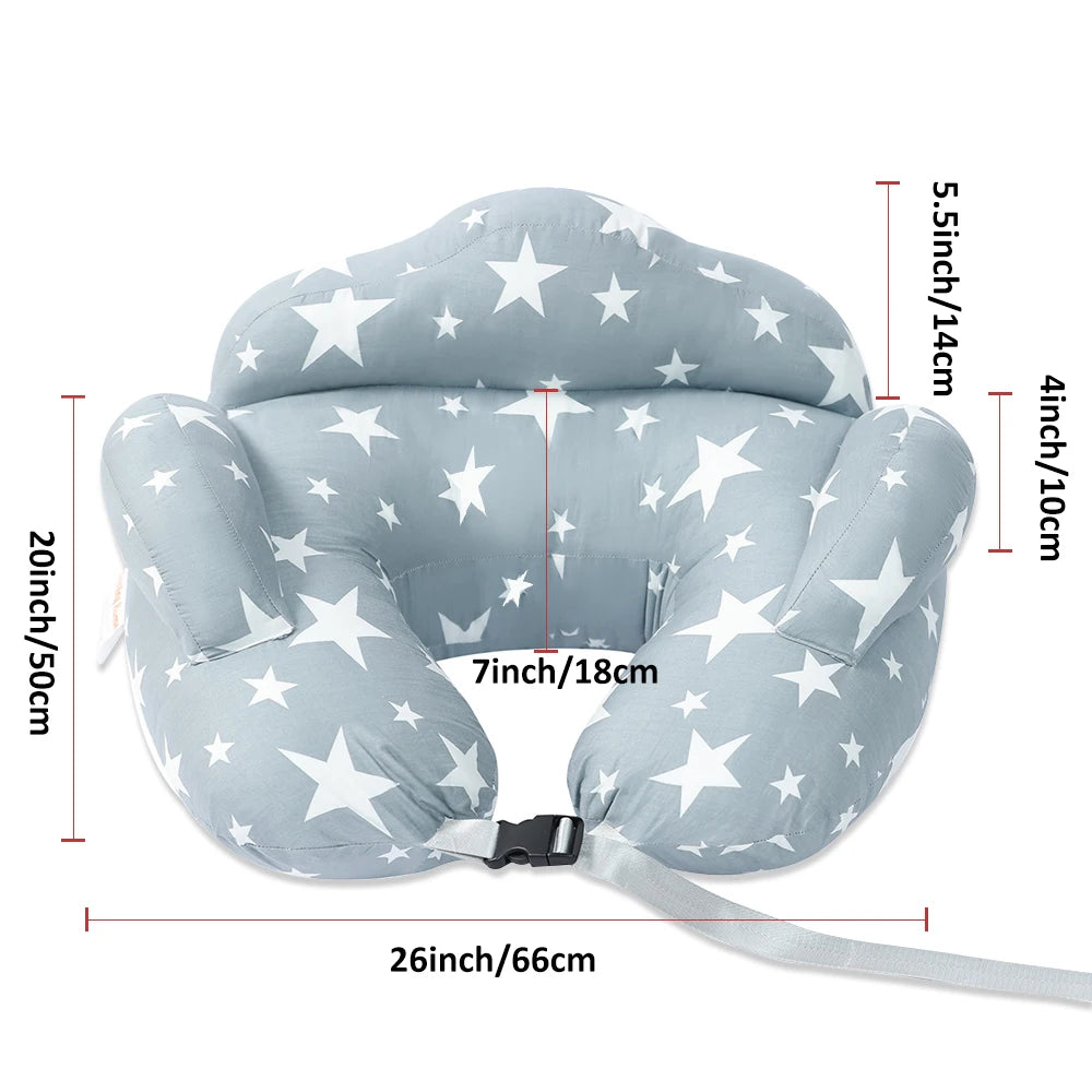 Adjustable Nursing Pillow for Breastfeeding, Breast Feeding Pillow Bottle Feeding Support for Mom and Baby, Removable Cover