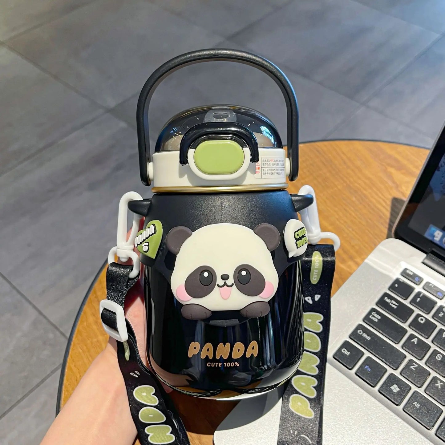 Cartoon Children's panda cute bottle Doll Big Belly Cup Boys and Girls New Portable Straw Cup