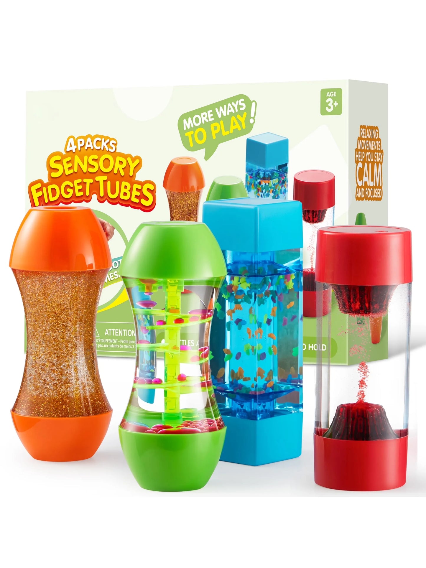 Joyfy 4-Pack Sensory Fidget Stress Relief Toy Speech Therapy Materials Calming Toys for Kids with Autism Supplies Birthday Gift