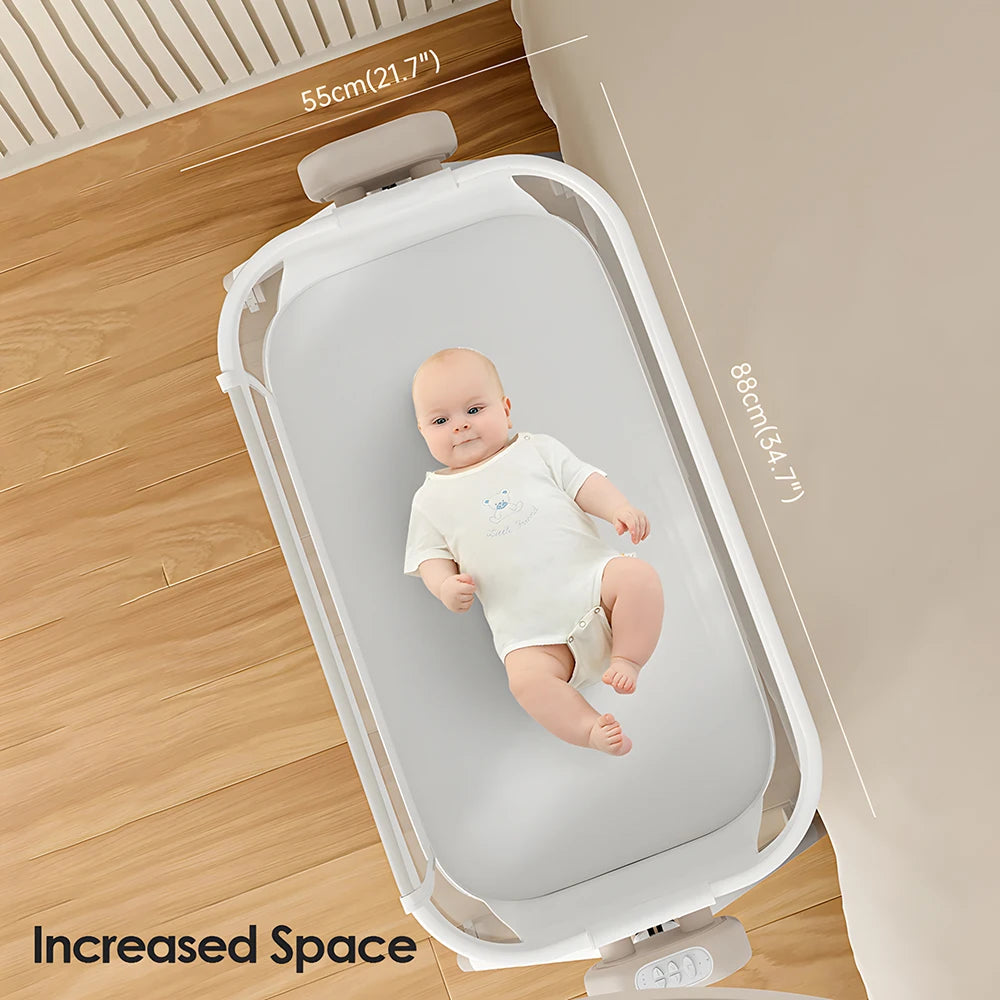 Rocking Baby Bassinet,Baby Cribs,Newborn Co-Sleeper,Infant Beside Sleeper,Unisex Baby Bed Cribs, Portable Travel Crib,Cradle