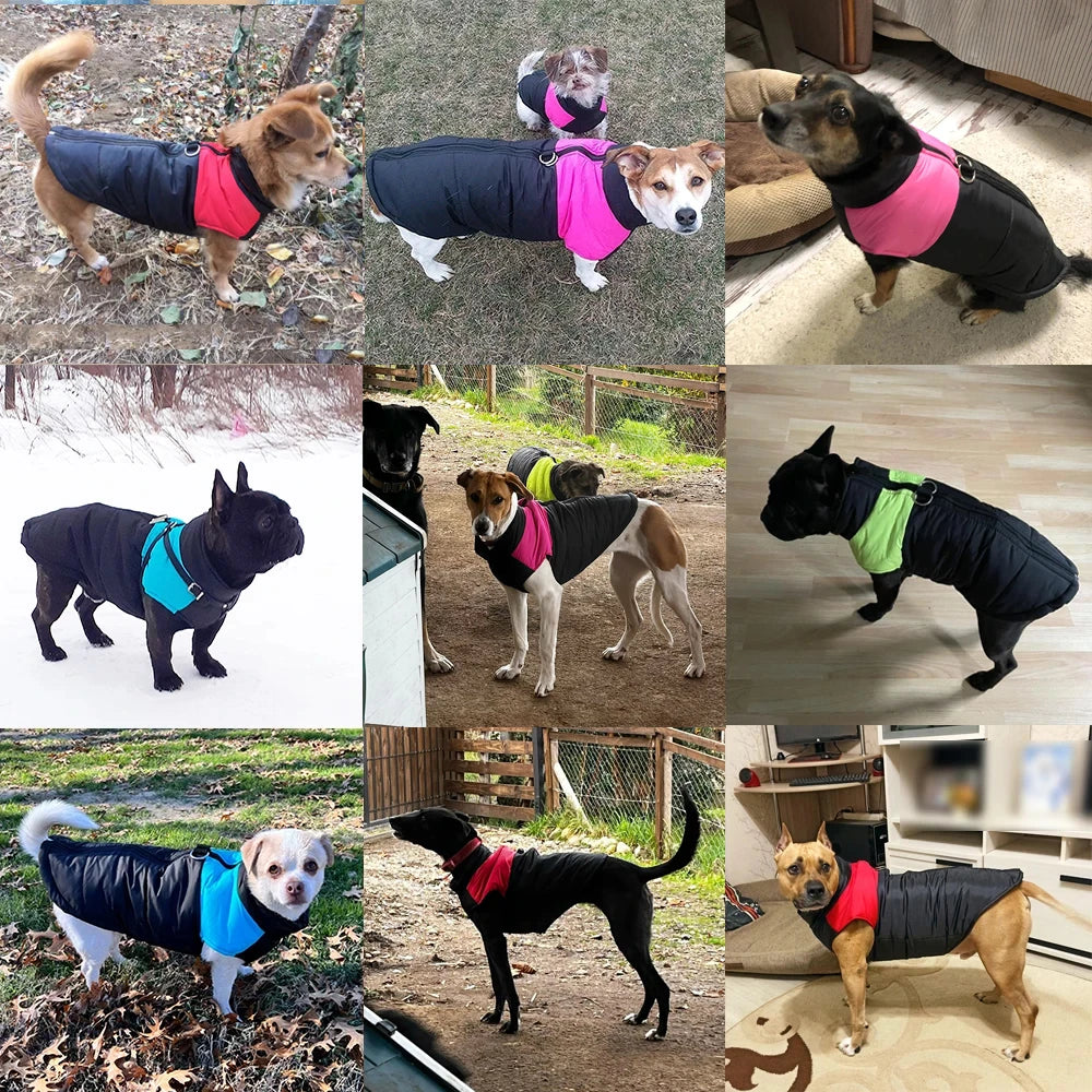 Pet Dog Jacket Warm Winter Clothes For Small Large Dogs Labrador Coat Windproof Waterproof Costume Vest With Pug