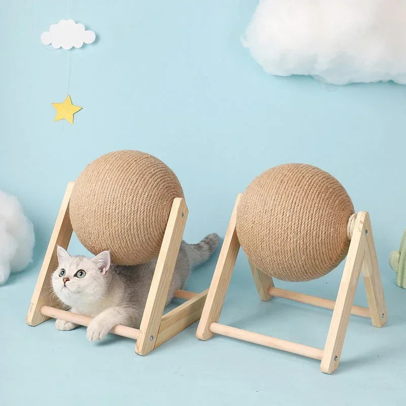 Cat Scratching Ball Toy Kitten Sisal Rope Ball Board Grinding Paws Toys Cats Scratcher Wear-resistant Pet Furniture supplies Toy