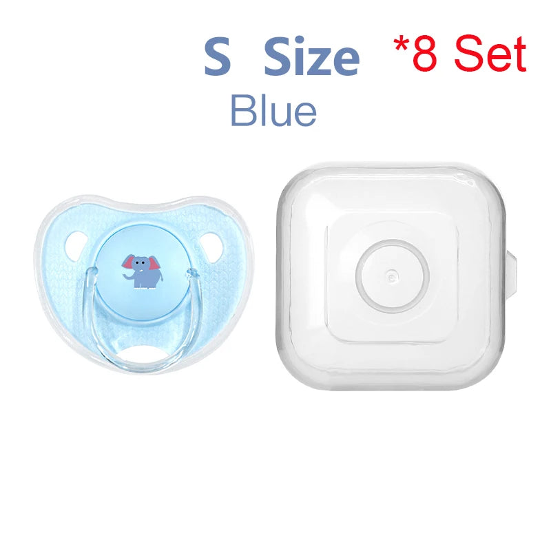 Cartoon Pattern Thumb Shape Toddlers Soothe Kids Newborn Baby Silicone Teething Pacifier