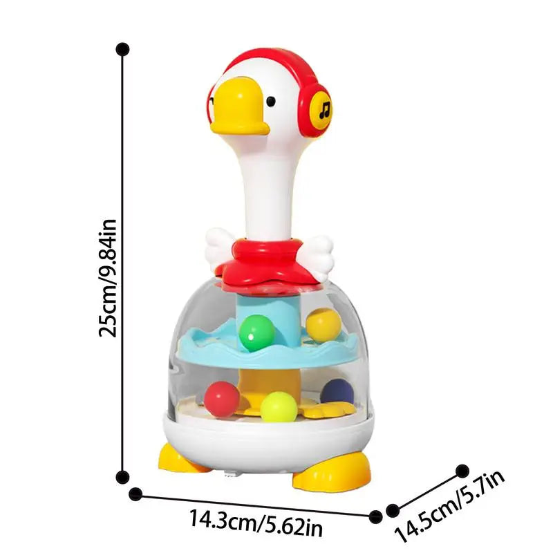 Press And Spin Toys Popping Ball Spinner Toy Sound And Light Ball Jumping Spinner Toy Interactive Rebound Design For Home