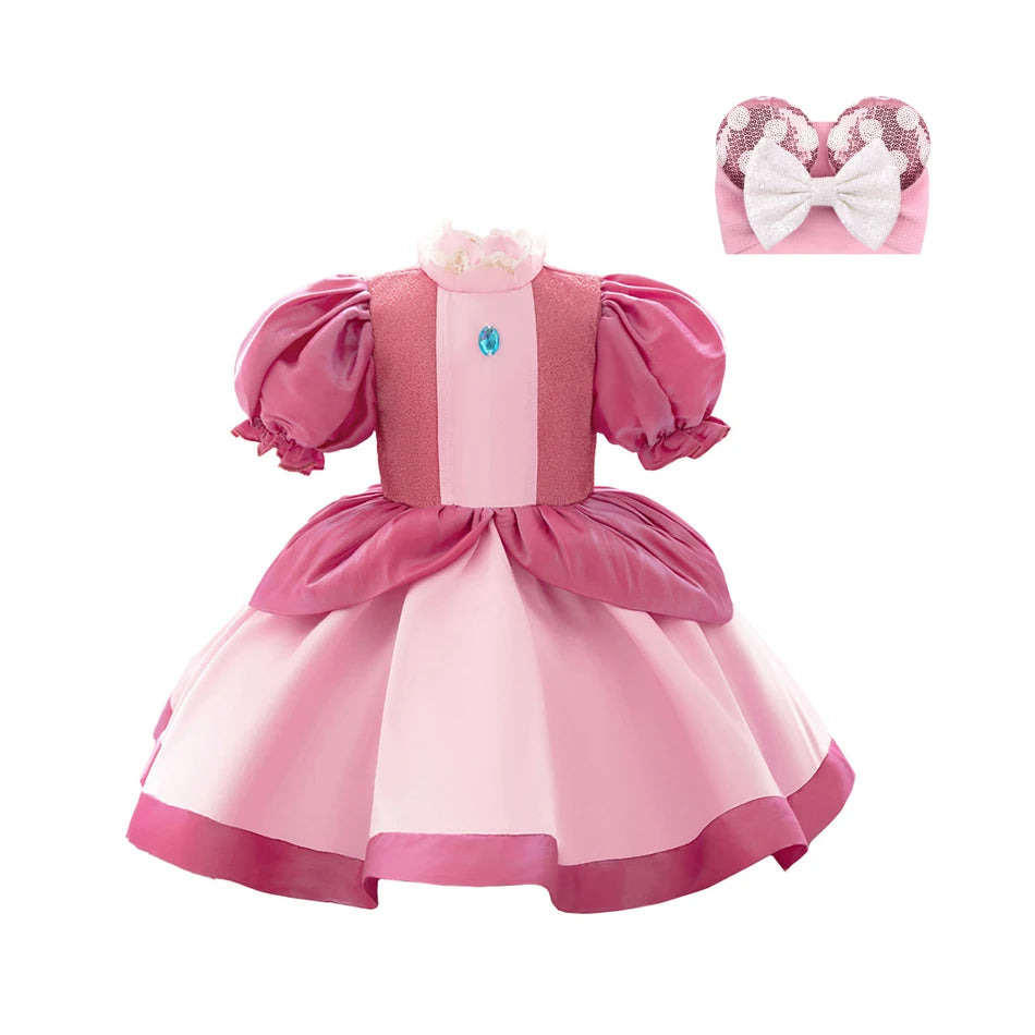 Princess Dress for Baby Girl Children Performance Clothing Baby Birthday Party Puffy Dress With Headband Christmas Costume 6M-3Y