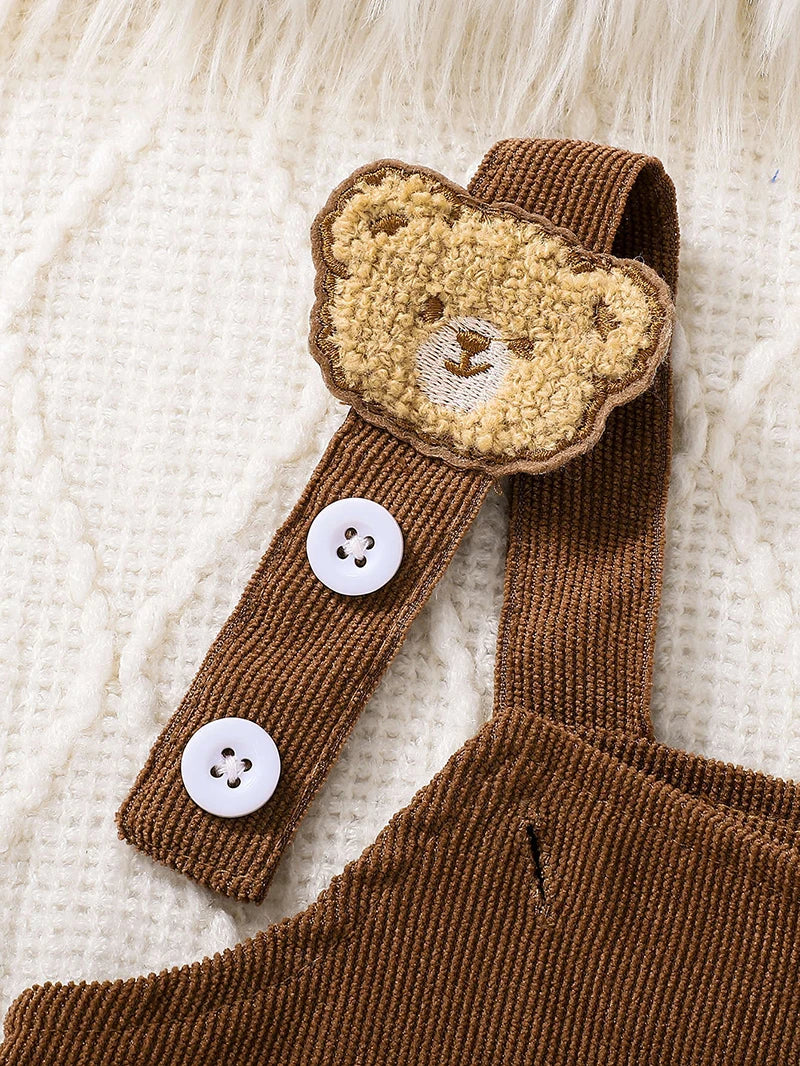 2Pcs Floral Bodysuit and Strap Dress  Set for Baby Girls Spring Autumn Infants One Piece Clothing 0-2Y Toddler Outfit