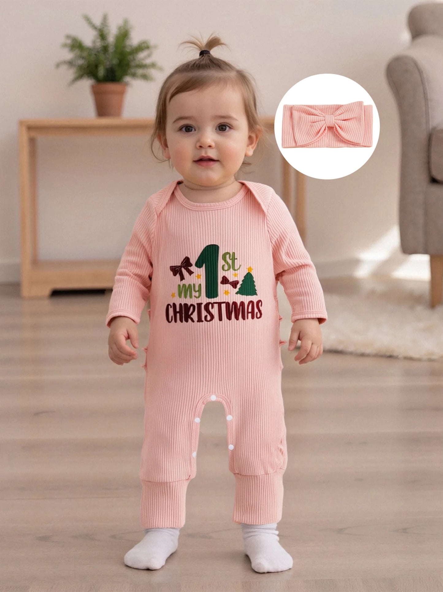 Infant Baby Boy Romper Winter Snowflake Print Long Sleeve Jumpsuit with Hat Set Christmas Outfit for Newborns