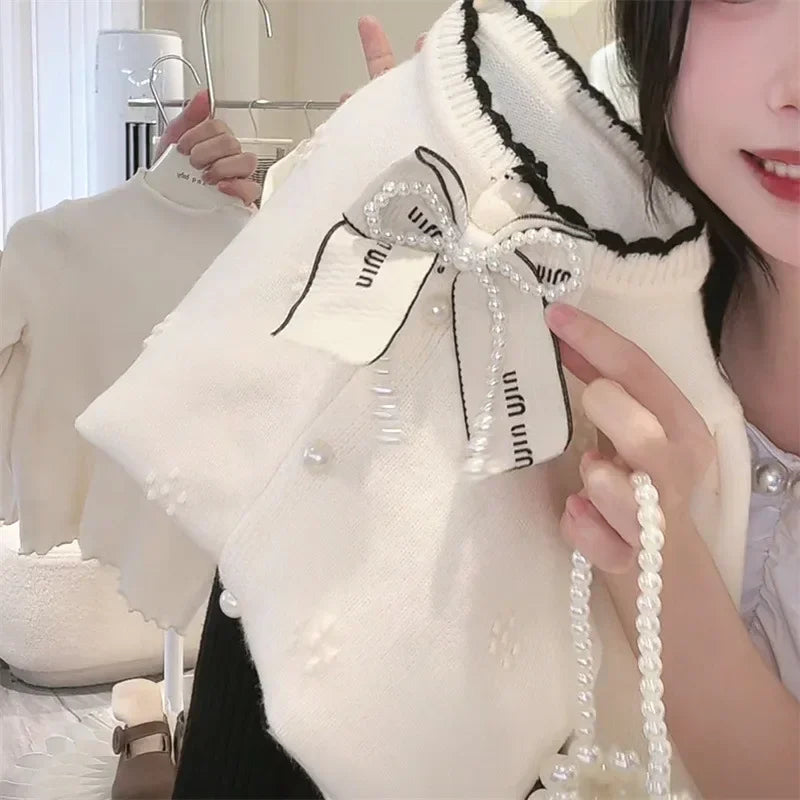 Childrens Clothing Autumn Set 2025 Korean Sweater Jacket Loose Pants Two-piece Set