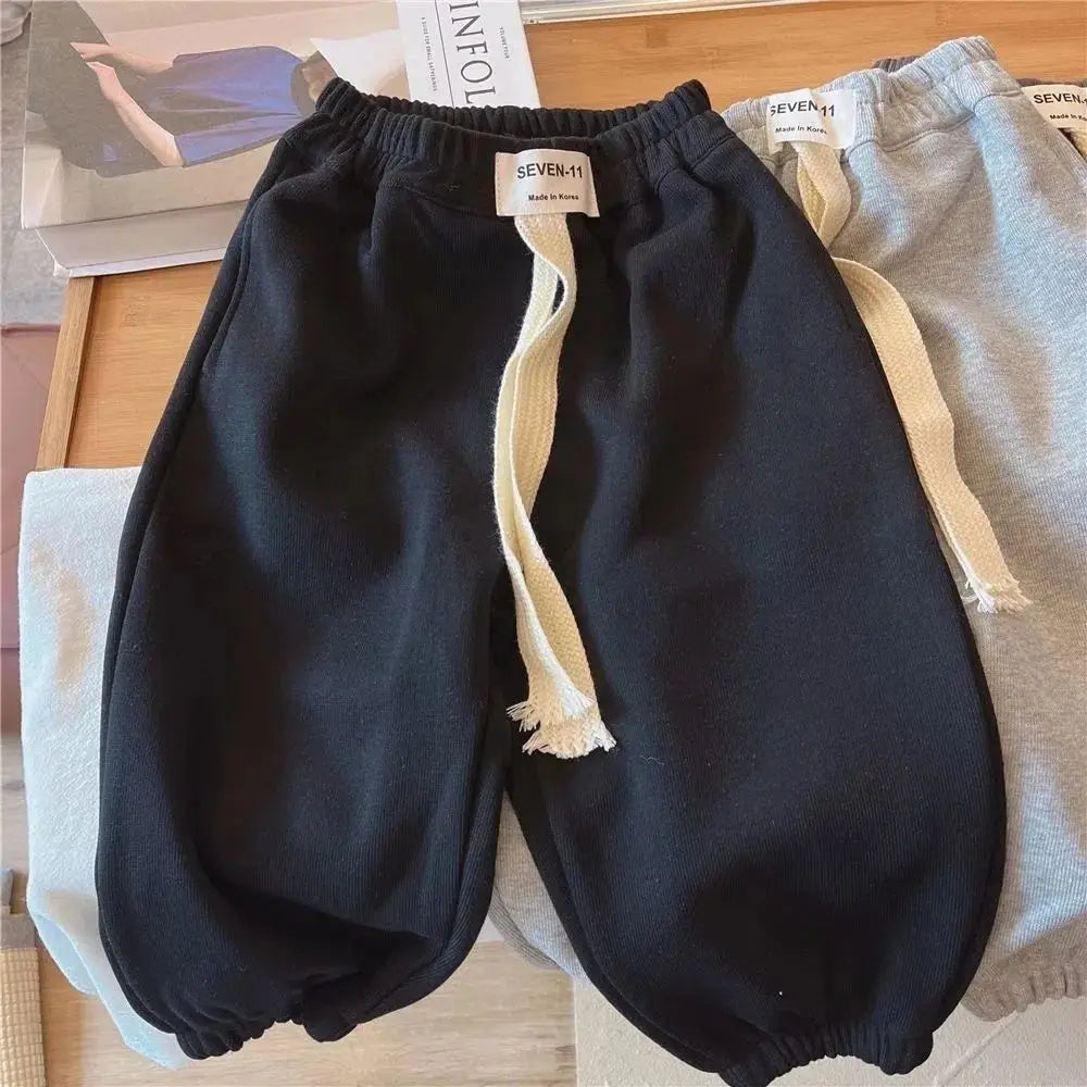 2025 New Boys Autumn Pants 1-8 Years - Korean Loose Casual Sports Jogger Pants, Versatile Kids Wear