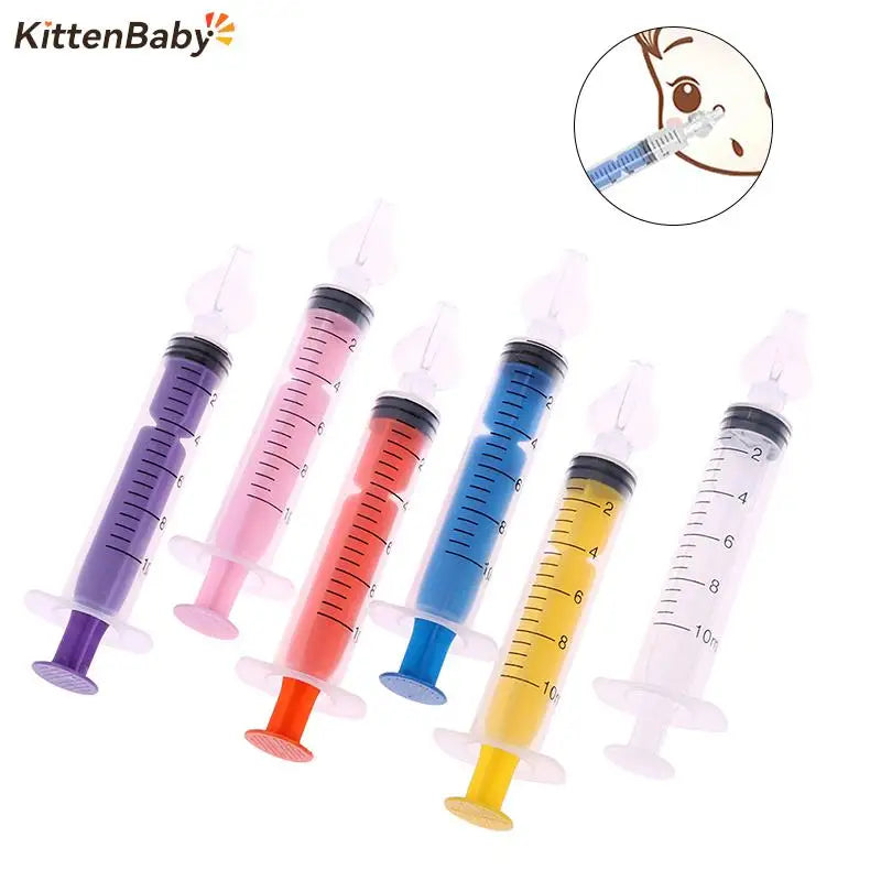 10ML Baby Syringe Silicone Nasal Aspirator Nasal For Baby Infant Safe Nasal Washer Needle Tube Cleaner Newborns Nose Cleaner