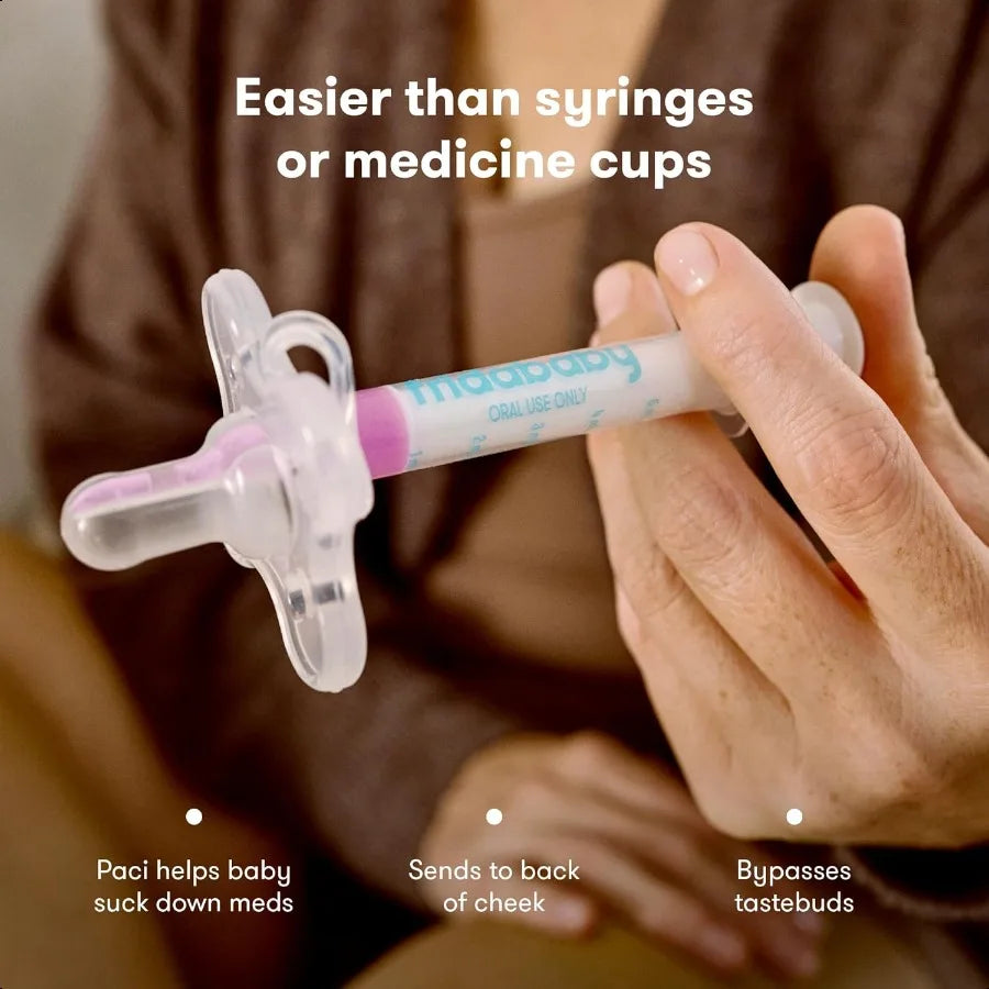 Frida Baby Medicine Pacifier Syringe AccuDose Paci Medi Frida Dispenser for M Fuss Free Use Made in USA