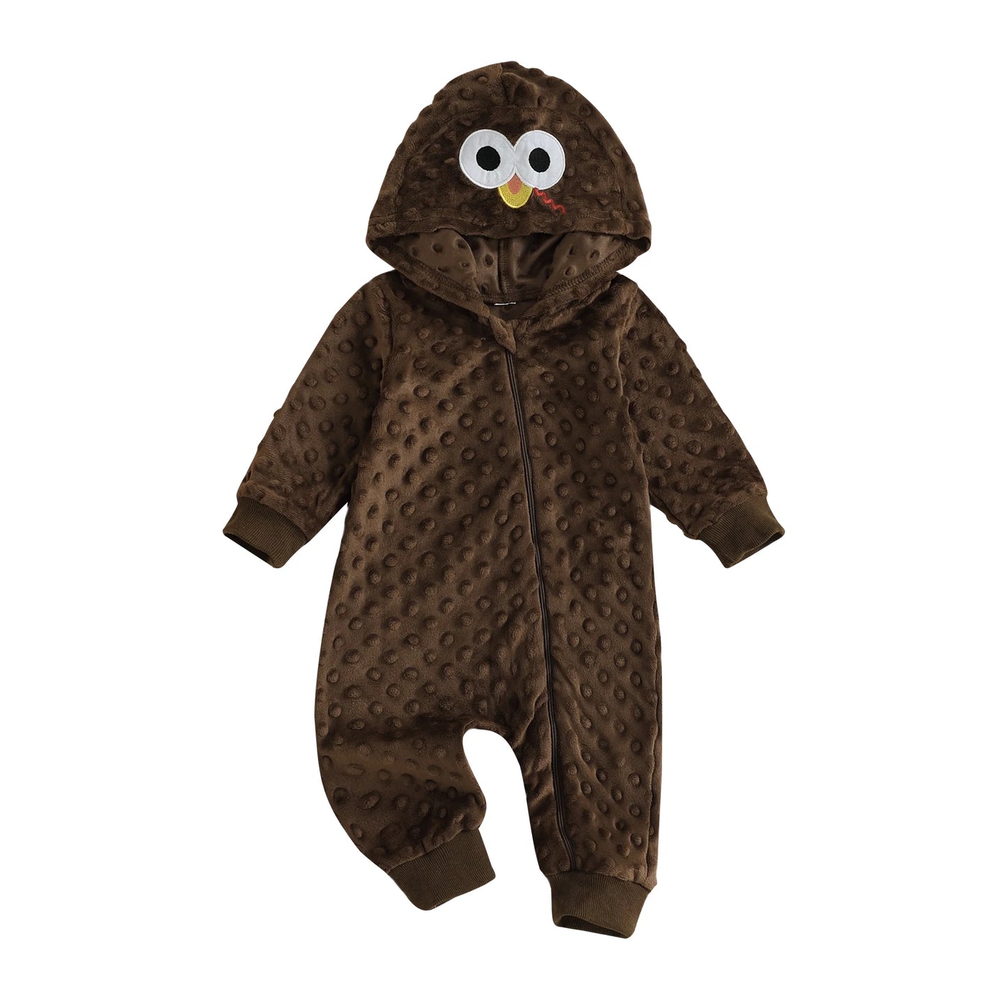 Adorable Infant Duck Costume Cozy Hooded Romper Footless Toddler  Soft Jumpsuit with Zipper Closure