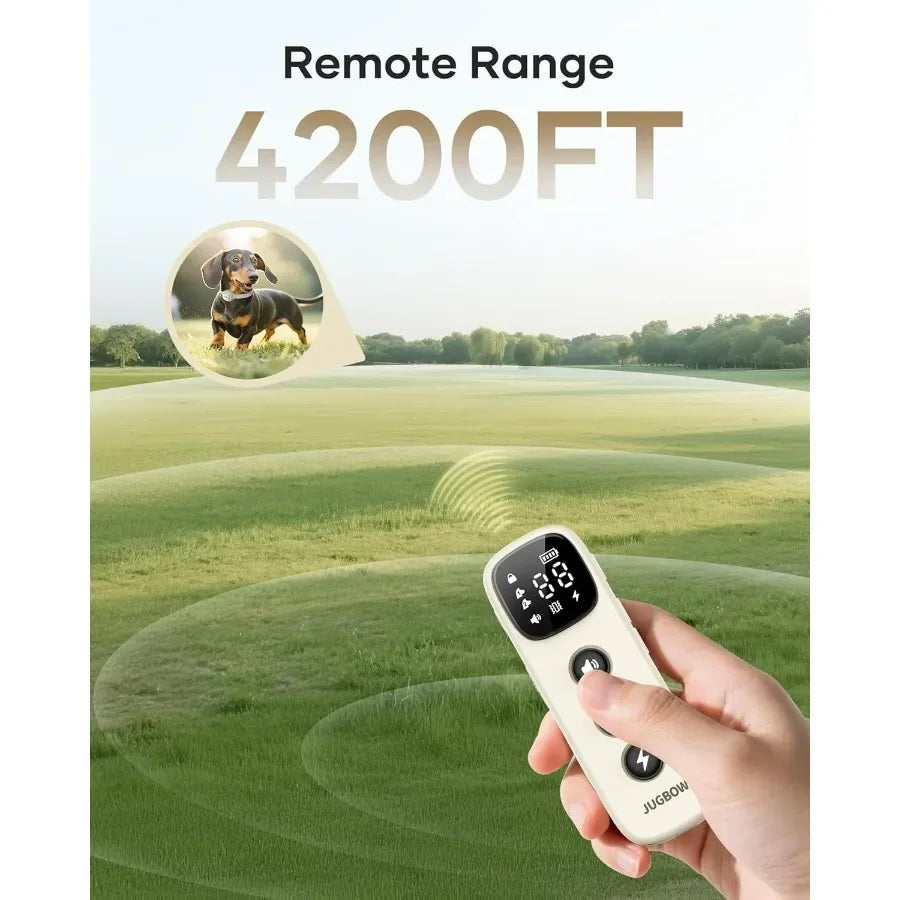 Dog Training Collar 4200FT Remote Dog Collar with 3 Training Modes Dog Collars for Small Dogs with Security Lock IPX8Waterproof