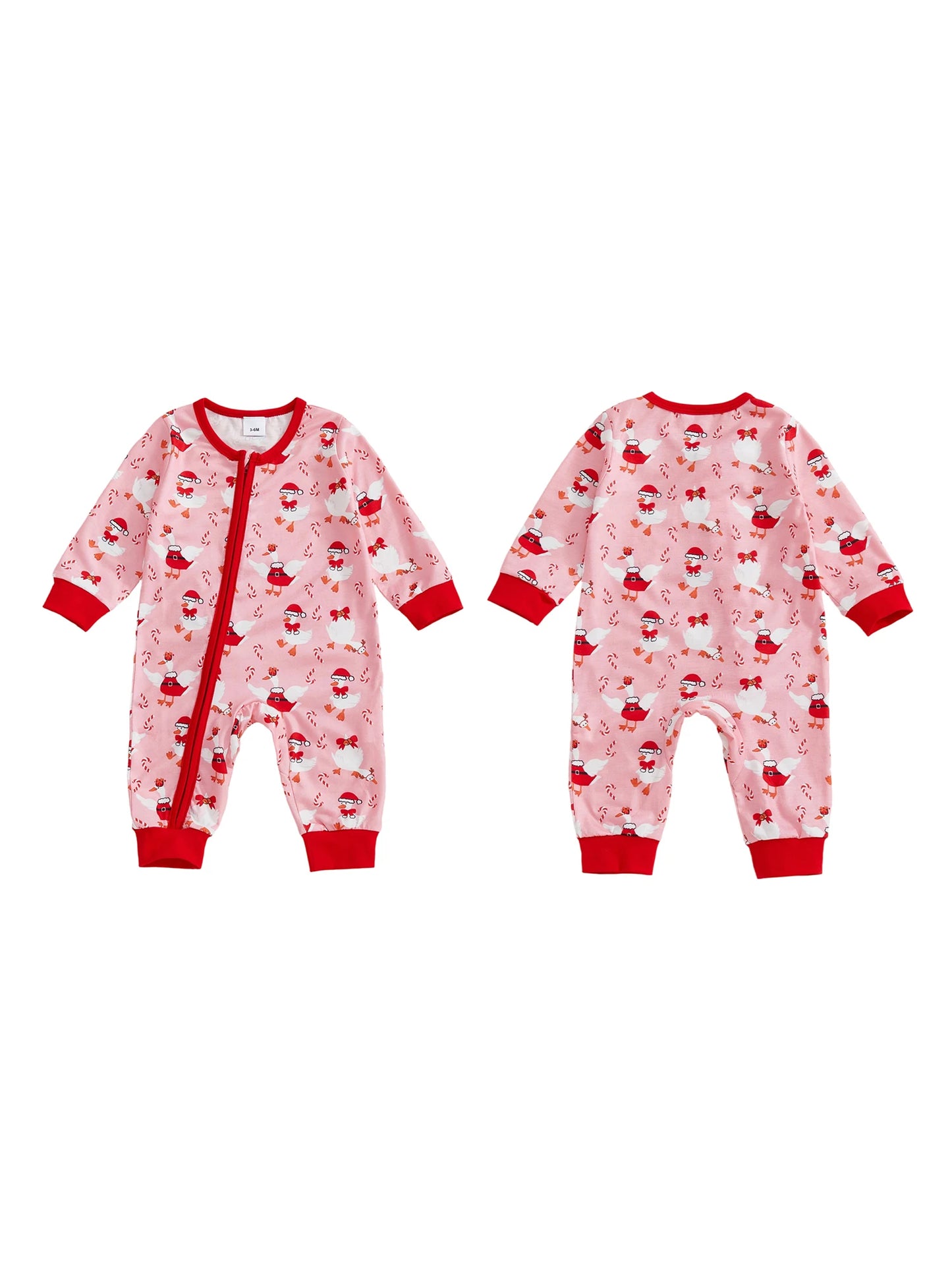 Toddler Christmas  Reindeer Snowflake Print Short Sleeve Round Neck Button Up Playsuit Pajamas for Baby Girl