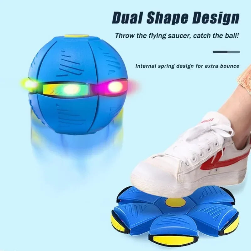 Dog Toys Ball with no Lights, Interactive Dog Toys Pet Toy Flying Saucer Ball, UFO Magic Ball Flying Saucer Ball Dog Toy