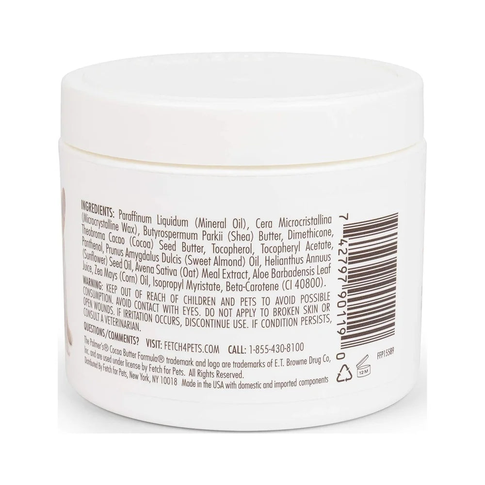 Cocoa Butter Dog Paw Balm Moisturizing Soothing Cream Dry Skin Protection Natural Ingredients Pet Care Puppy Paw Treatment