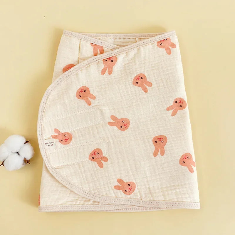 Baby Swaddle Blanket 0-6 Months Strap Protect Belly Baby Sleeping Blanket Wrap for New Born Thin-style for Summer