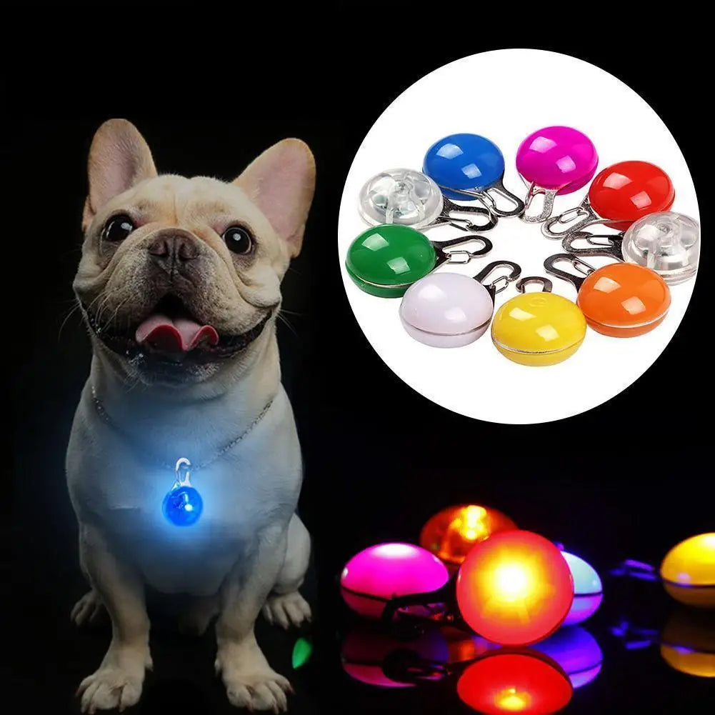 LED Dog Collar Light, Glow in The Dark Reflective Strip, Anti-Lost Night Safety Pendant for Pets Cat Christmas Gift