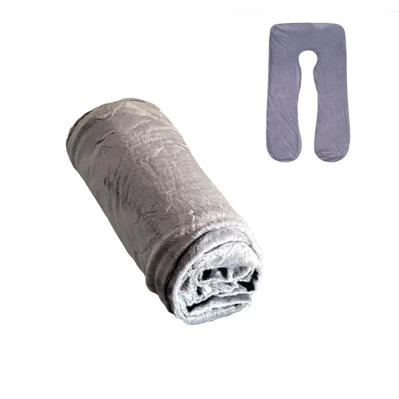 140x70cm 3000g 6.6lb Soft Pregnant Pillow U Type Lumbar Pillow Multi Function Side Protect Cushion for Pregnancy Women  velvet