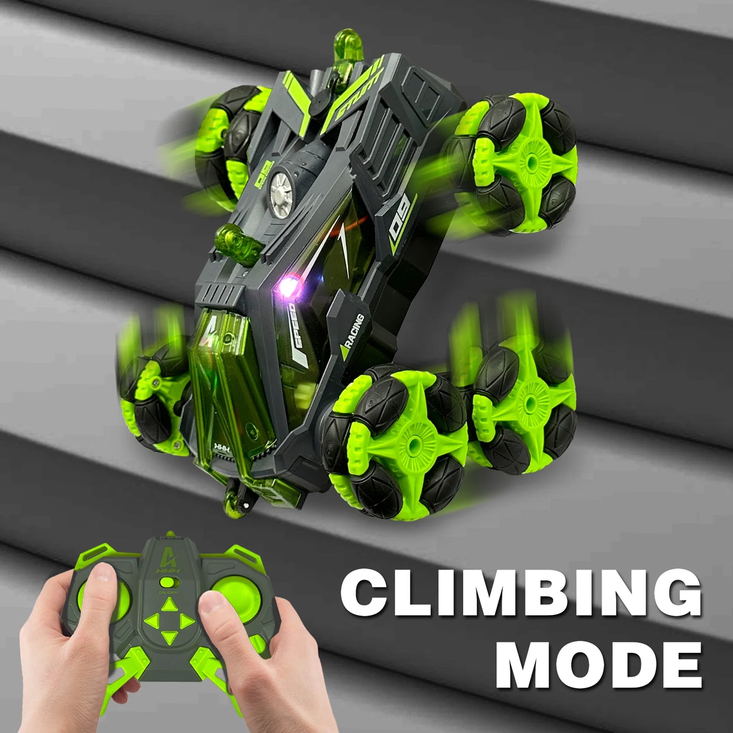 6-Wheel RC Stunt Car - High-Speed with 360° Spins, Durable Off-Road Toy for Kids & Adults, Perfect Gift Idea