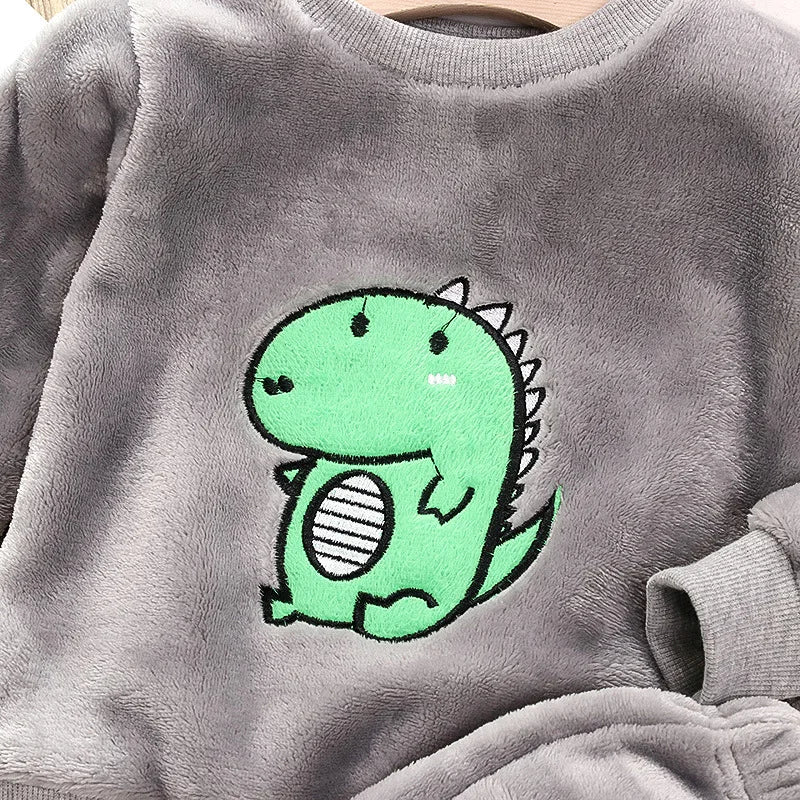 IYEAL Baby Boy Girl Clothes Pajamas Set Flannel Fleece Toddler Children Warm Sleepwear Kids Home Suit Pyjamas Nightwear 1-7Years