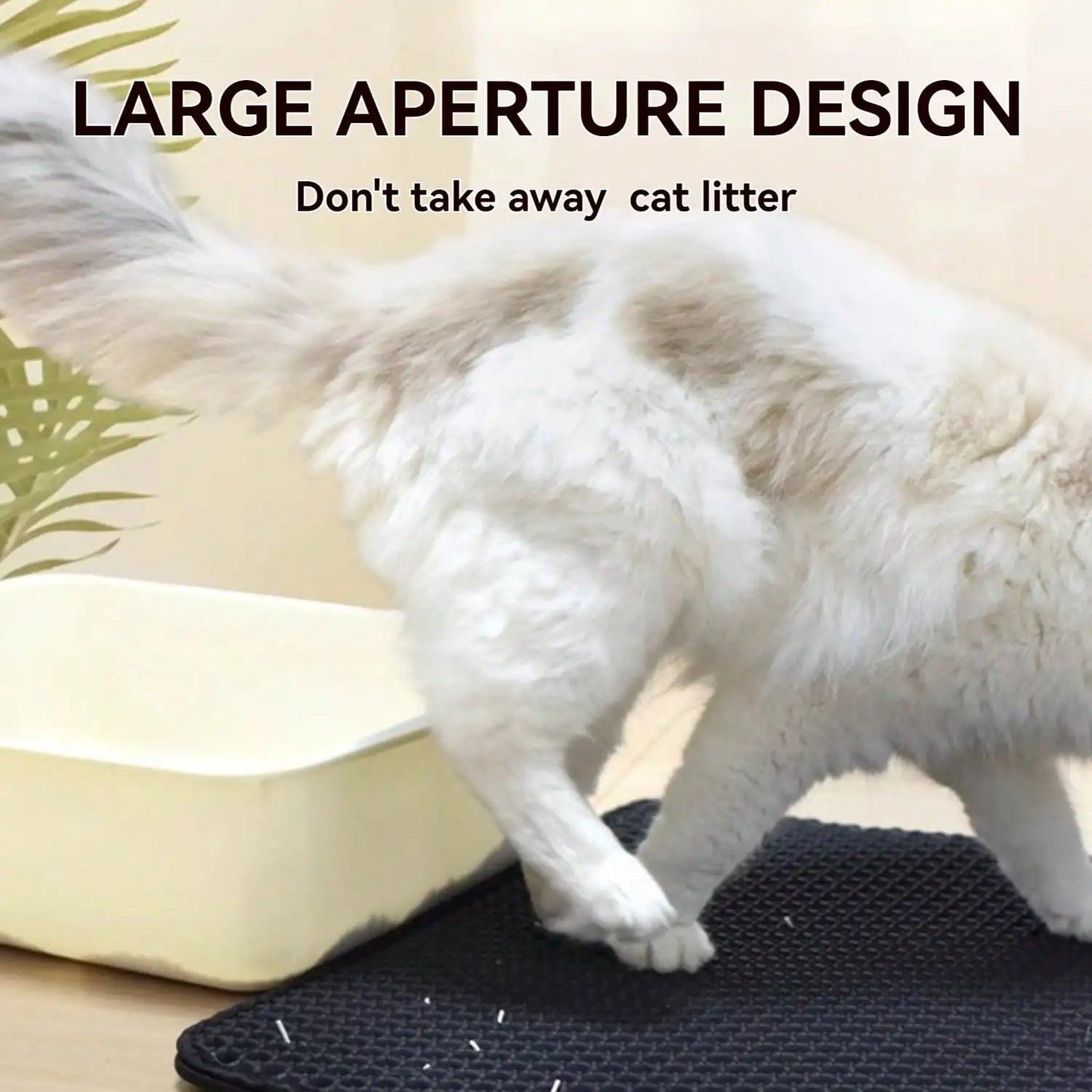 Cat Litter Mat Black Litter Trapping Mat, Non Slip Waterproof Urine Proof Cat Litter Box Mat, Indoor Box Supplies And Essentials