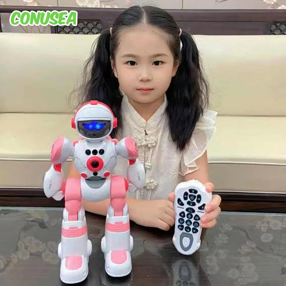 Smart Kids Robot Interactive Intelligent Robo for Kids Robotics Music Dance Record Repeat Touch Gesture Control Toys for Boys