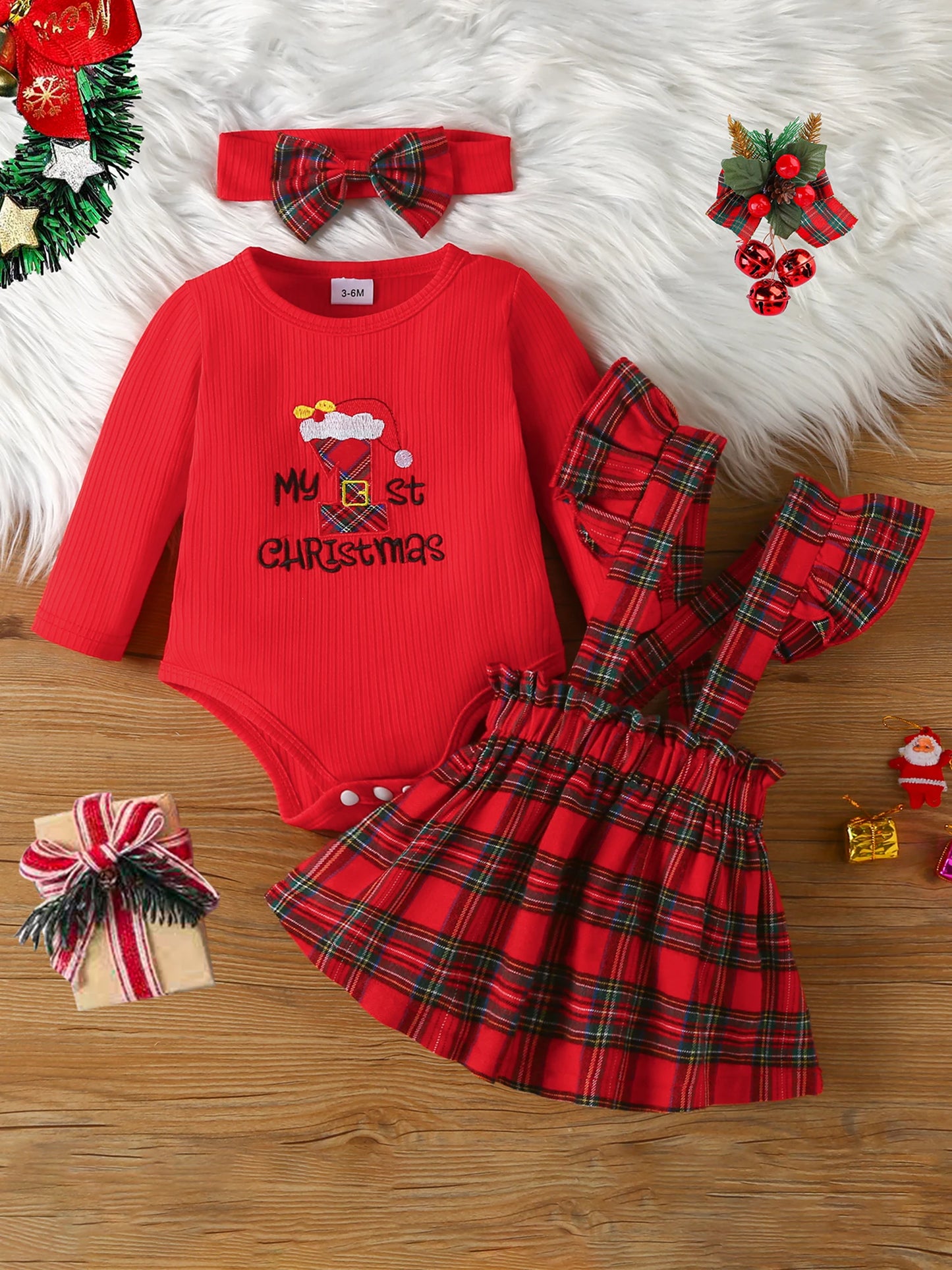Toddler Boy Christmas Outfits Long Sleeve Shirt Plaid Pants Bowtie Set Kids Clothes Holiday Party Costume