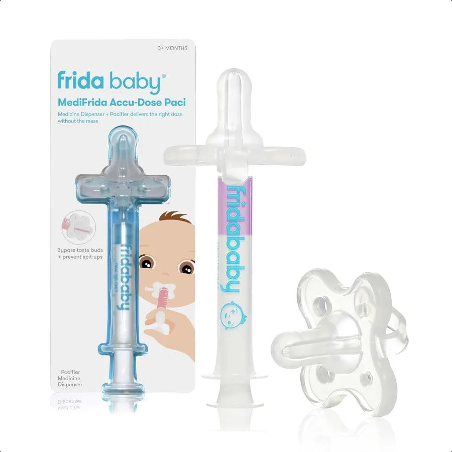 Frida Baby Medicine Pacifier Syringe AccuDose Paci Medi Frida Dispenser for M Fuss Free Use Made in USA