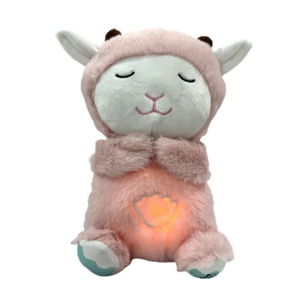 Strawberry Donkey Plush Doll Breathing Music Lighting Into Fruit Transform Baby Sleeping Stuffed Fluffy Toy Cute Plush Toys Gift