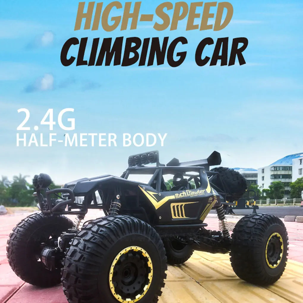 4WD Metal Alloy Body RC Truck Off-Road 4x4 2.4G 1/8 All Terrain Large Rock Crawler Remote Control Car Toys Gift for Children Toy