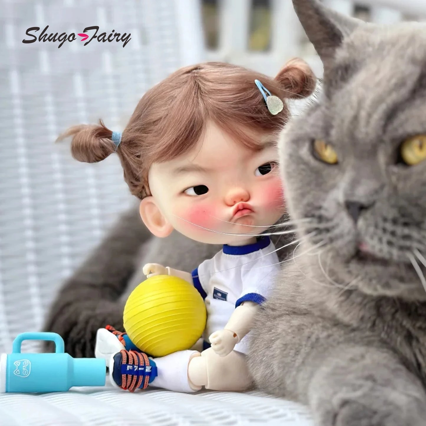 WuYaLi 1/6 Bjd Dolls Expressive Big Head Pout Angry Face Cuty Ball Jointed Doll Bjd NewYear Gift