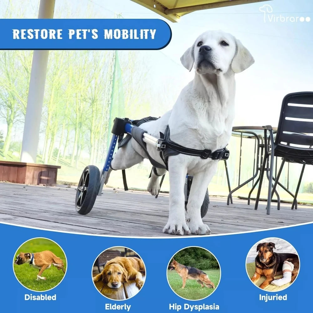 Dog Wheelchair For Back Legs Dog Wheelchair With All-Terrain Tires & Durable Bearings Large Dog Wheelchair For Back Legs