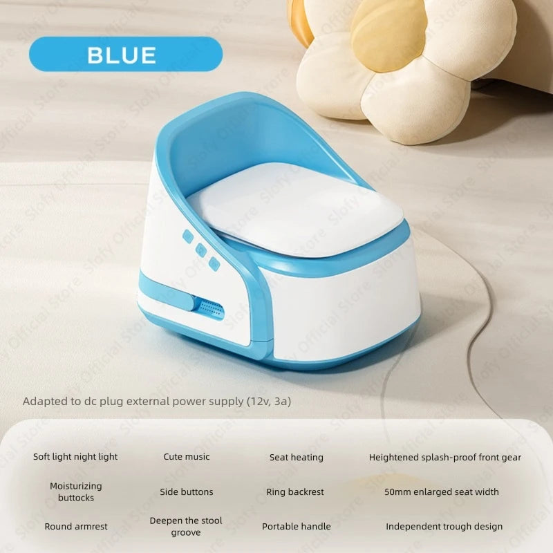 Multifunctional Kid Smart Toilet With Seat Ring Heating Music Night Light Baby Seat Chargeable Portable Outdoor Travel Toilets