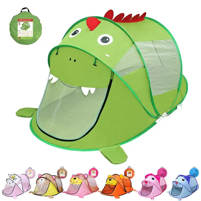 Cartoon Animal Children Play House Outdoors Pop Up Toy Tent Indoor Net Baby Ball Pit Pool New Portable Tiger kids' Tent Gifts