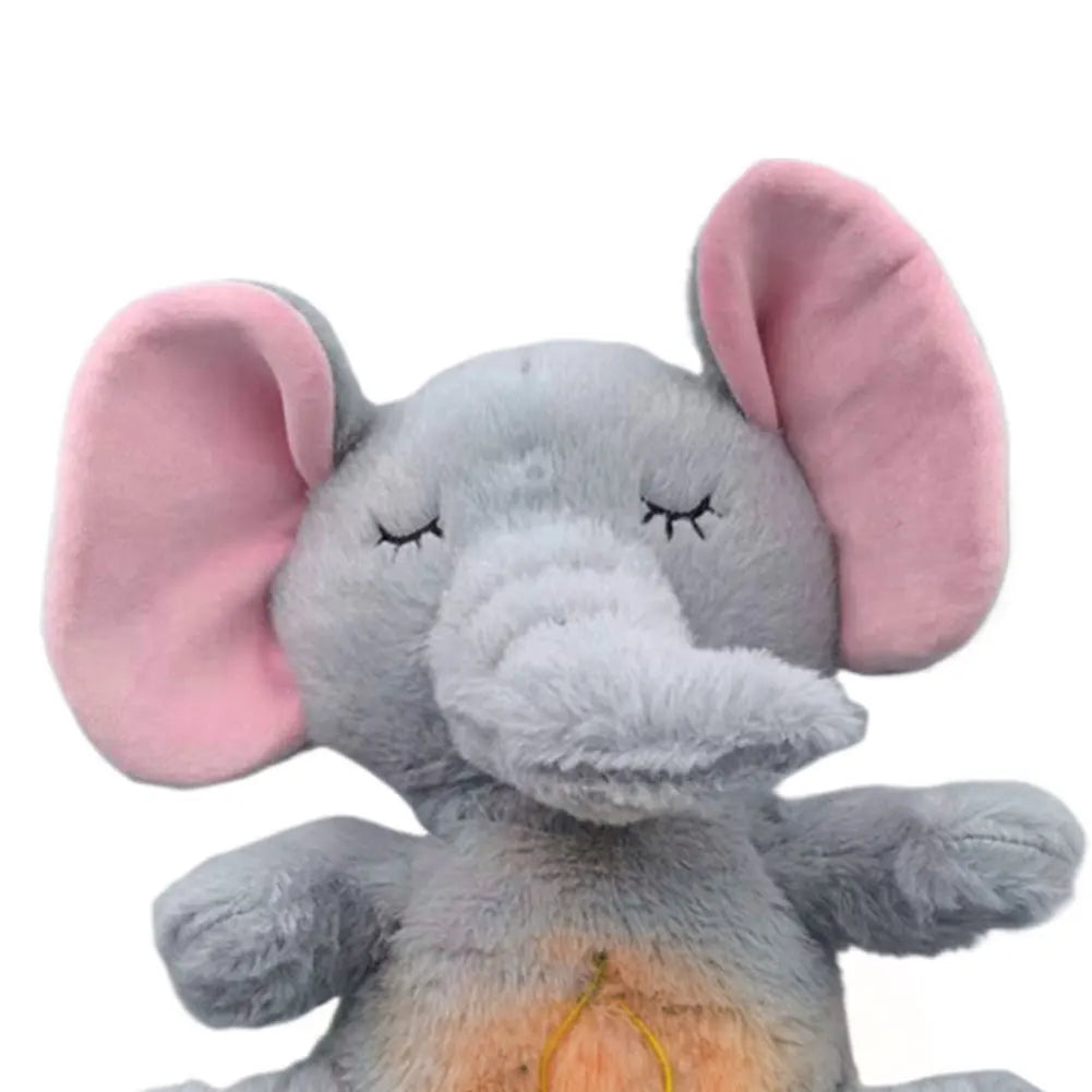 Cute Animal Sleeping Music Toy with Music Lights Rhythmic Breathing Motion Baby Sleep Soother Musical Baby Toy for Newborns