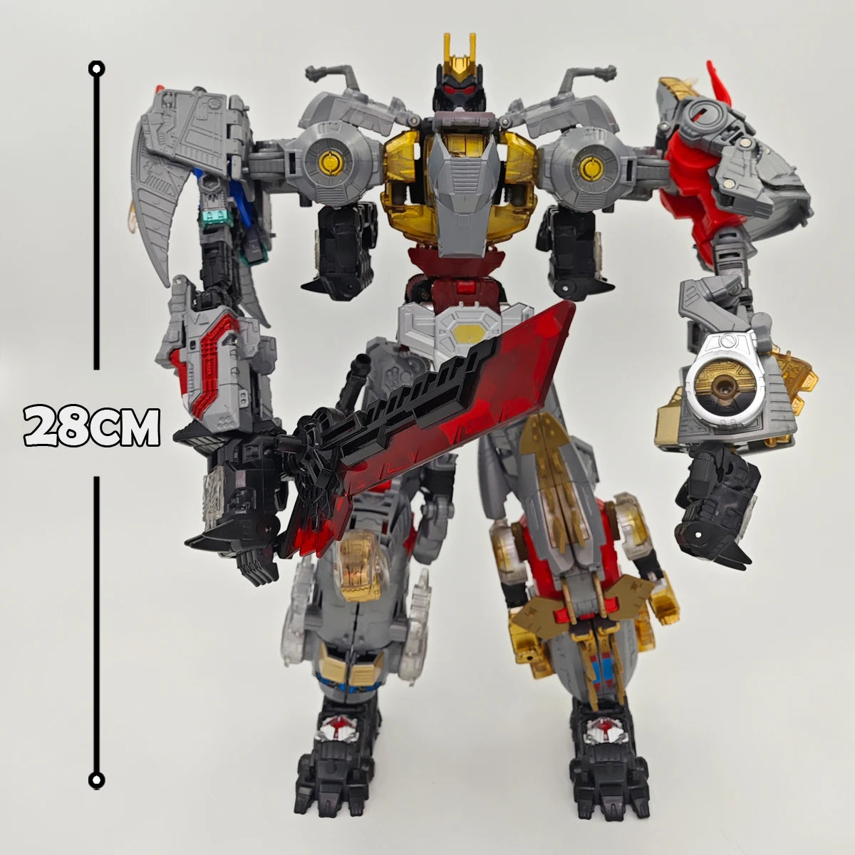 5IN1 BPF ABS Model Transformation G1 Robot Toy Dinoking Volcanicus Grimlock Slag Sludge Snarl Swoop Slash Dinobots Action Figure