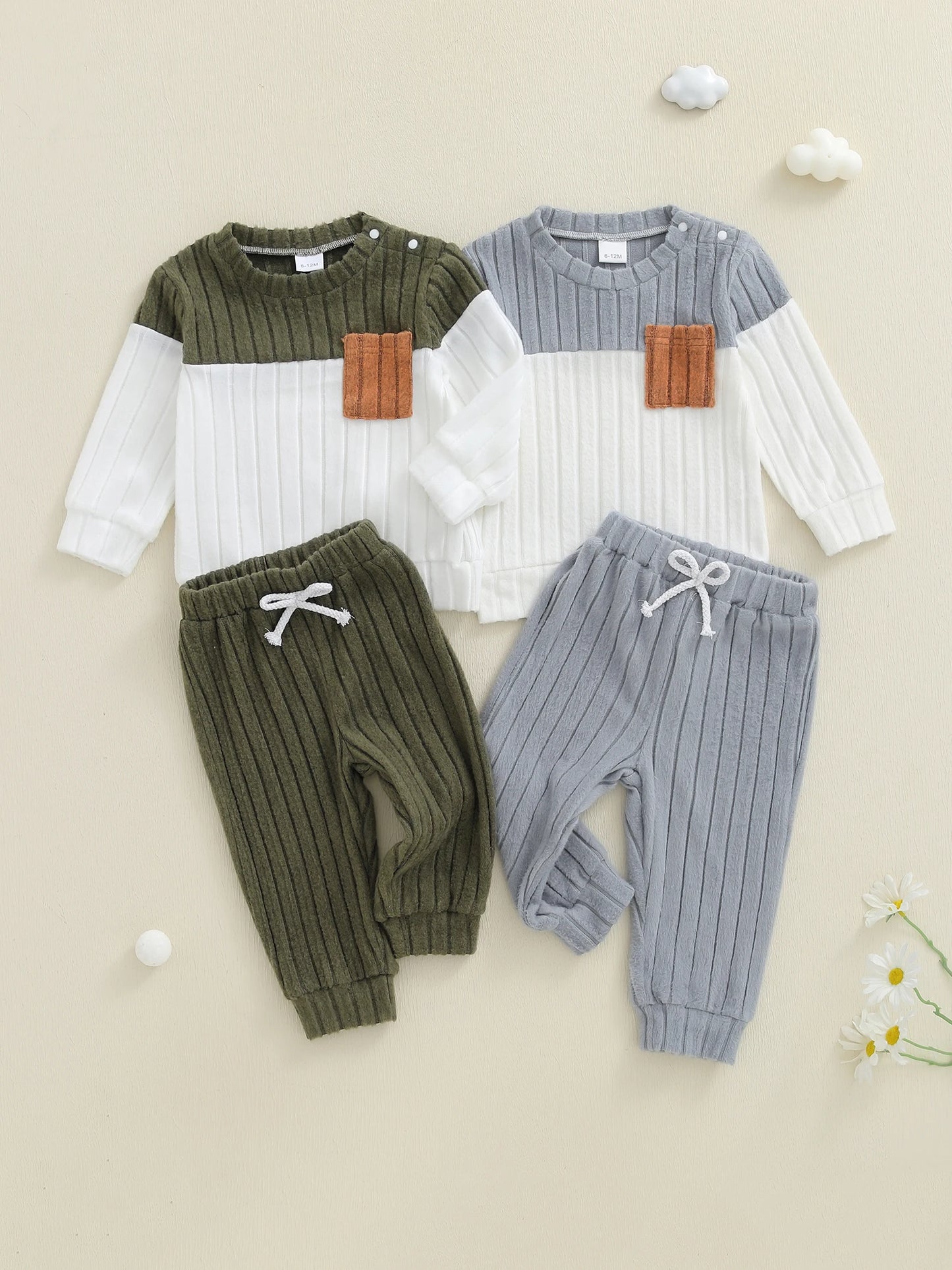 Adorable Infant Girls Outfit Set Stylish Fleece Hoodie with Matching Leggings 2 Piece Fall Winter Clothes Collection