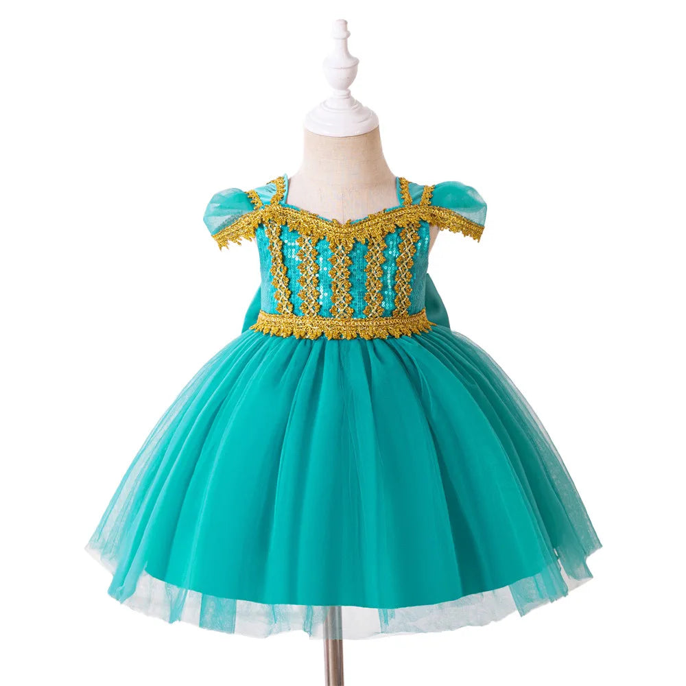Princess Dress for Baby Girl Children Performance Clothing Baby Birthday Party Puffy Dress With Headband Christmas Costume 6M-3Y
