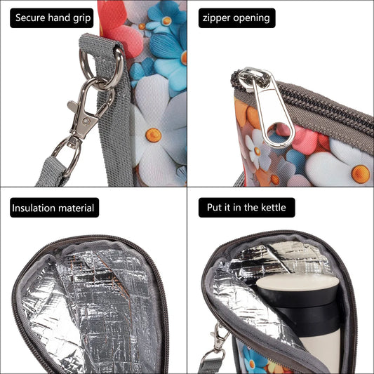 New Baby Bottle Bag Bottle Warmer Baby Feeding 3D Pattern Aluminum Mold Insulation Stroller Hanging Bag For Storage Cups Drinks