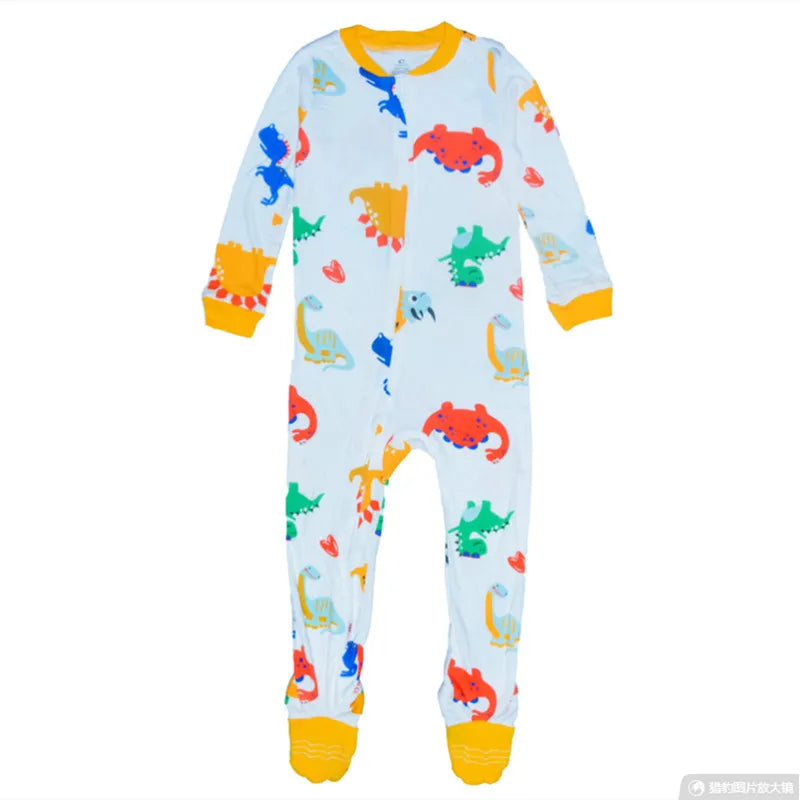 Four seasons spring and summer boys and girls one-piece baby cotton crawling clothes baby spring and autumn rompers children's f