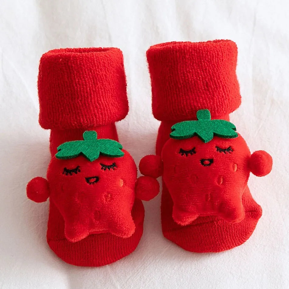 0-3 Years Children Stockings Baby Thickened Terry Xmas Warm Stuff Boy Girl Christmas Winter Clothing Accessories Toddler Socks