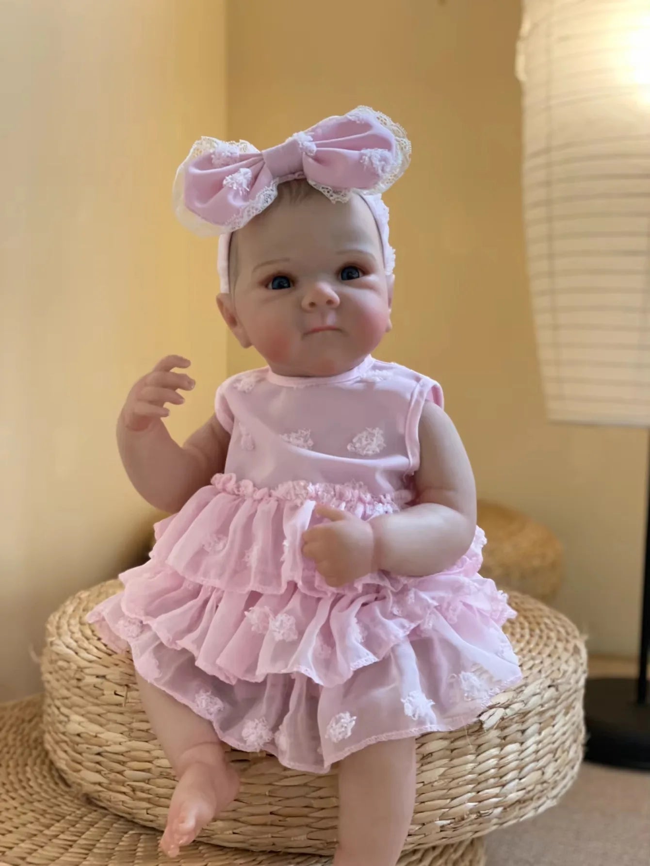 18 Inch Bettie Girl Cute Lifelike Bebe Reborn Doll Handmade Newborn Baby Doll With Painted Hair