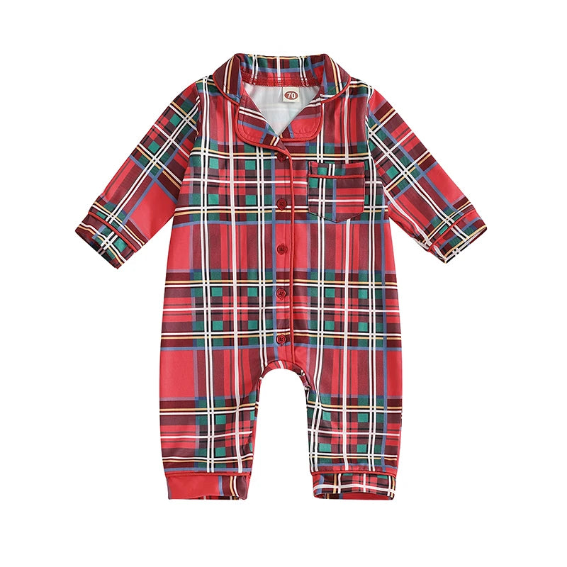 Christmas Deer Patterned Long Sleeve Crew Neck Baby Romper Jumpsuit for Boys and Girls Festive Elk Print Outfit