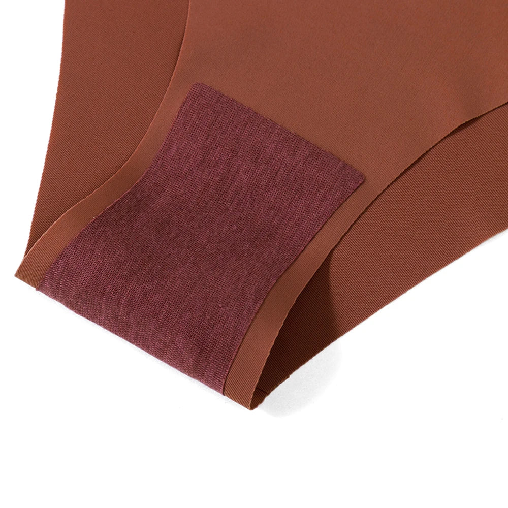 10Pcs/Set New Women's Panties Female Seamless Underwear Solid Ice Silk Lingerie 10 Pieces Women Panties 10 Pieces Free Shipping